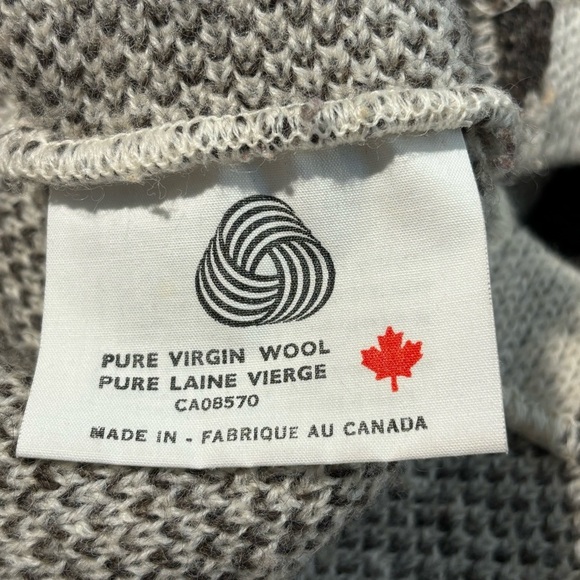 LOGHOUSE Sz M 100% Wool Cardigan Point Lapel Button Closure Pockets Side Slit - Picture 10 of 10